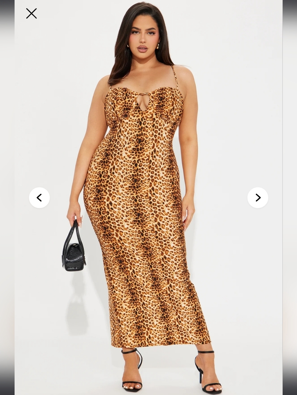 Fashion Nova Leopard Print Maxi Dress